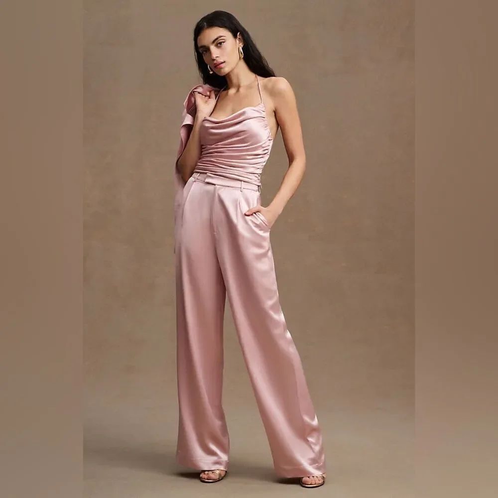 Ronny Kobo Kia Pant in Mauve Satin NWT 6